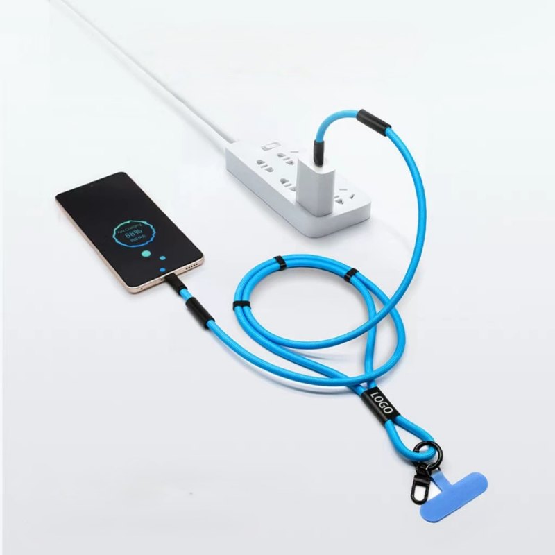 Phone hanging lanyard with charging function